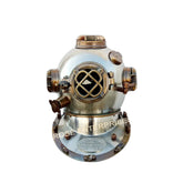 Chrome Antique Sea US Navy Decor Mark V Diving Helmet